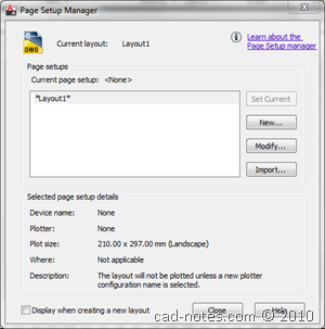 page setup manager Need Batch Plot Your AutoCAD Drawings to Several Plotters at Once?